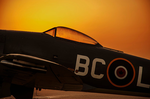 Hawker Sea Fury Canopy at Sunrise