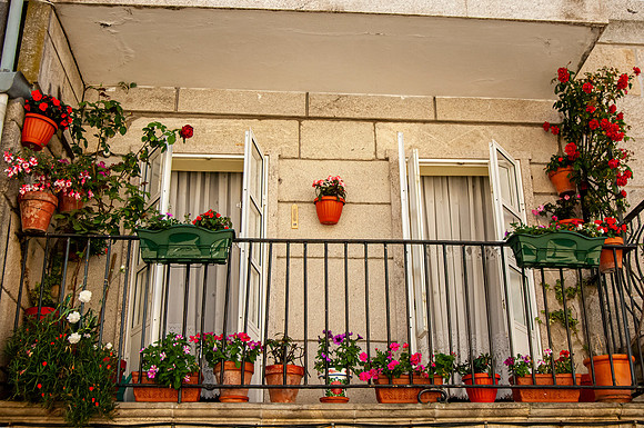 Decorated balcony