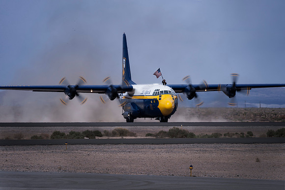 Fat Albert making a U Turn on runway