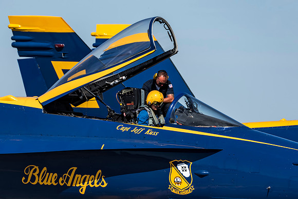 Blue Angel Pilot with Crew Chief