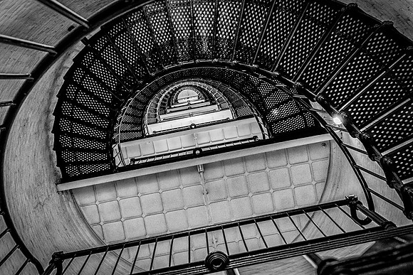 St Augustine Florida Lighthouse view of stairs looking upward