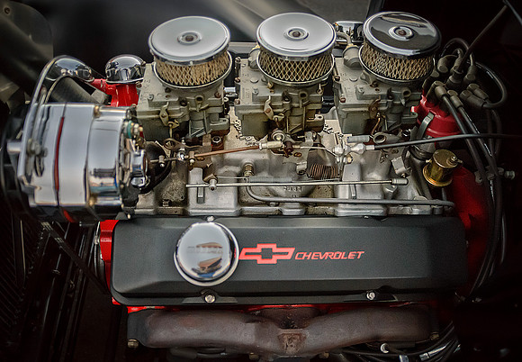 3 Duece Chevrolet engine
