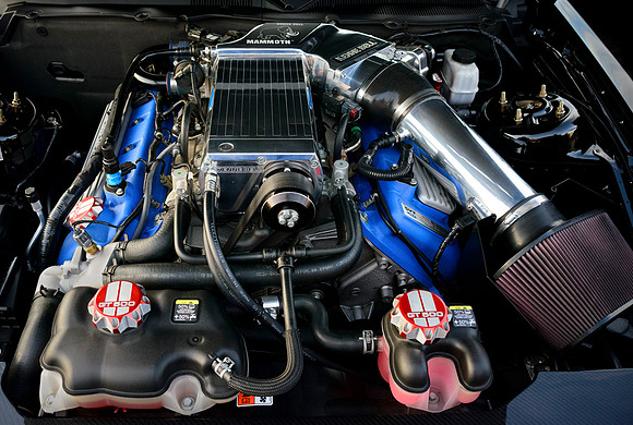 KenneBell liqued cooled supercharger on a Shelby GT 500