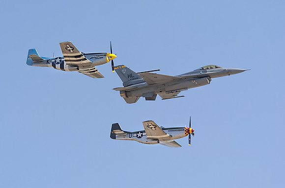 2 P51's with an F-16