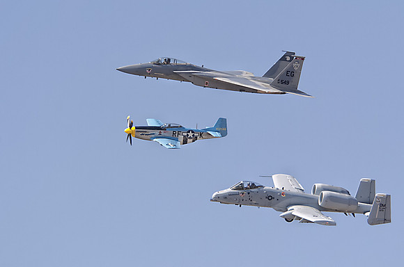 F-15; A-10 and P-51