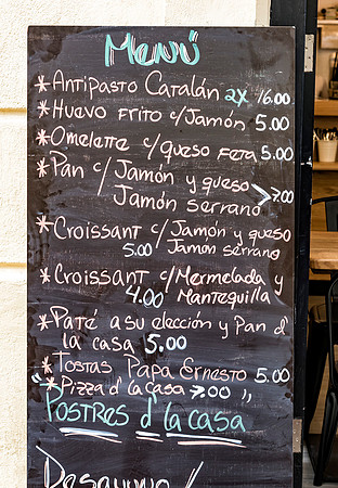 Plaza Cafe Menu, Havana