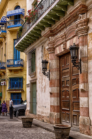 Tall wooden doors