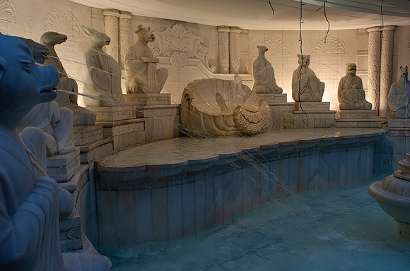 Zodiac characters fountain in the Beijing Hotel