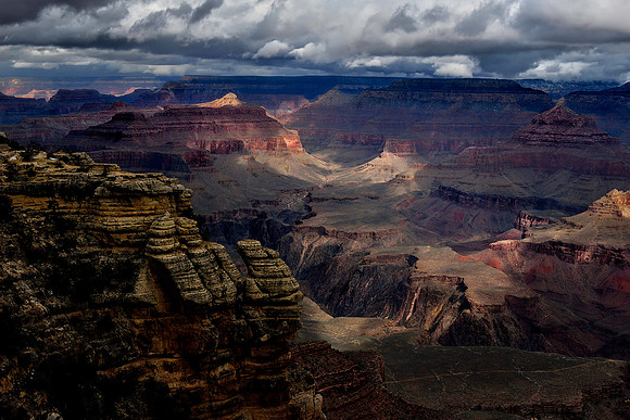 Grand Canyon in mottled Sun