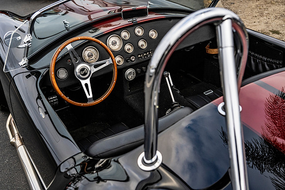 Black with red stripe Cobra cockpit