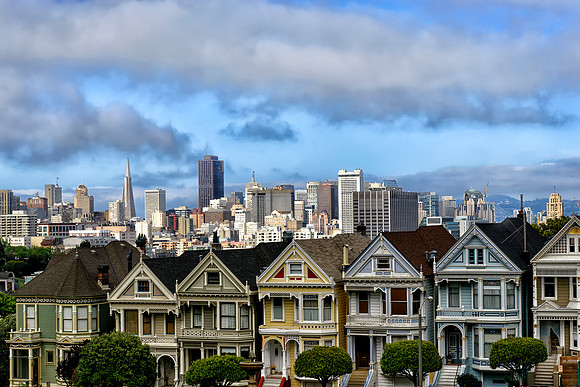 S.F Victorian Houses called "ThePainted Ladies"