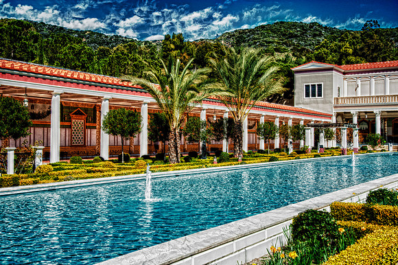 Getty Malibu Museum, Malibu, Ca.  HDR