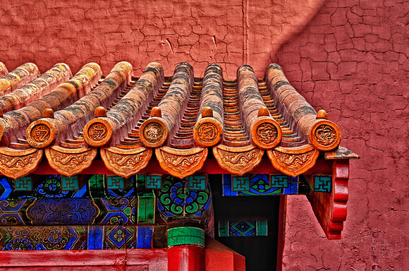 Tile Roof in the Forbidden City, Beijing, China