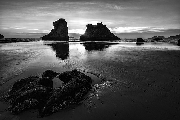 Sunset at Bandon Beach, Oregon
