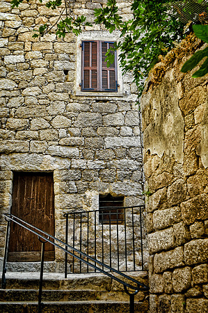 Stone House at top of the stairs, Sarte, Corsica