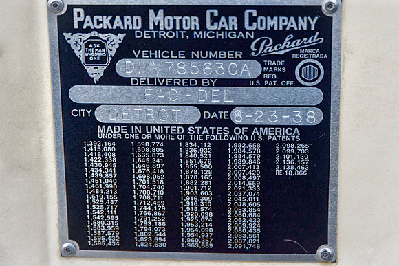 Packard Vehicle Plate
