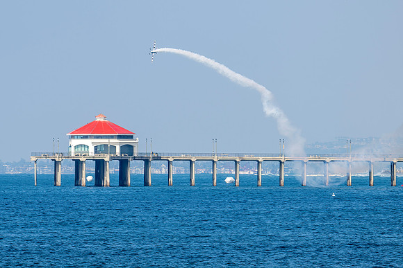 Buzzing the pier